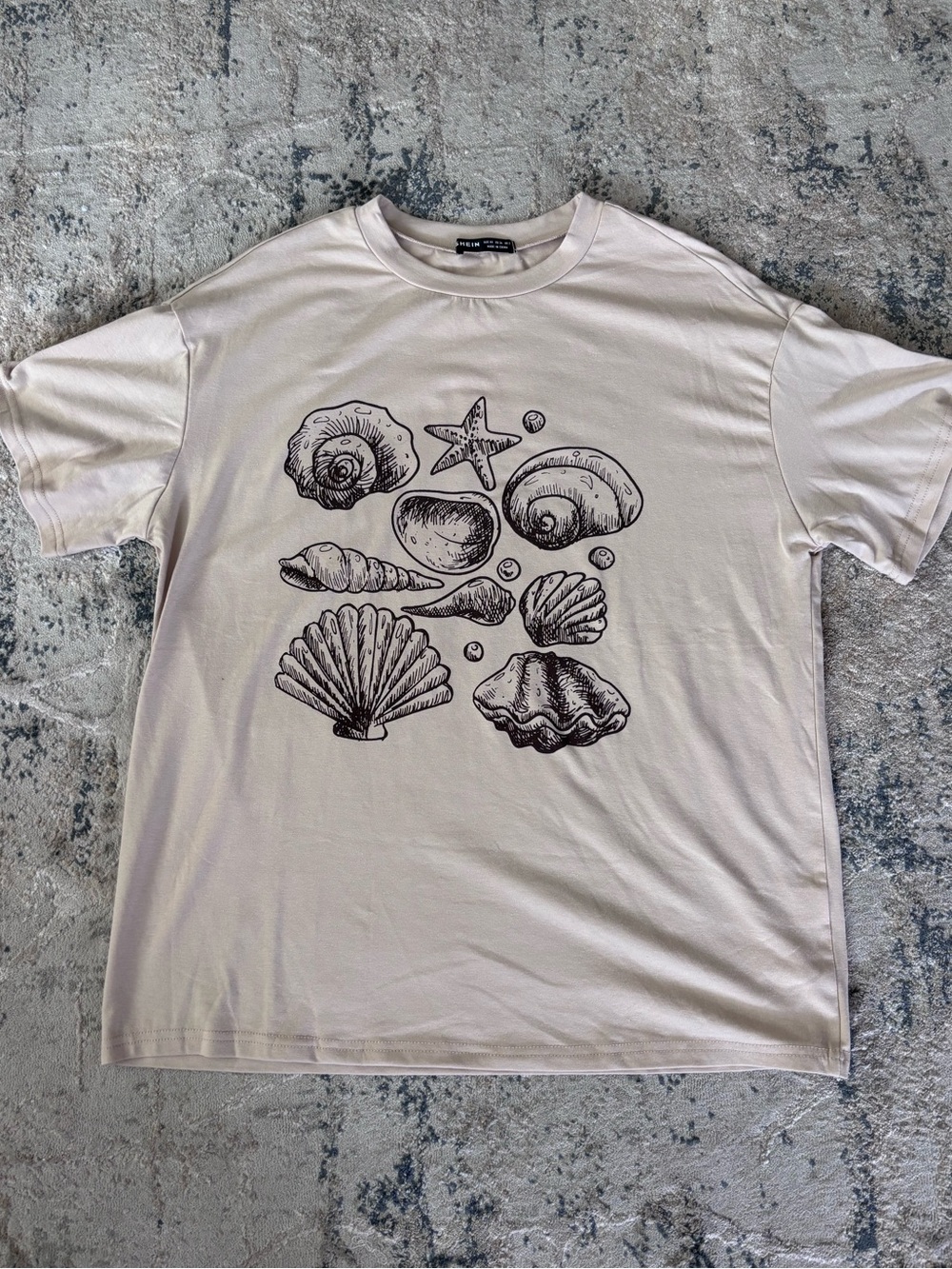 SHEIN oversized seashell tee shirt